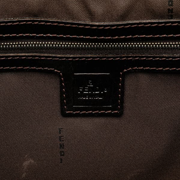 Pre-owned Fendi Large Zucca Canvas Twins Tote Brown
