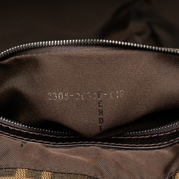 Pre-owned Fendi Large Zucca Canvas Twins Tote Brown