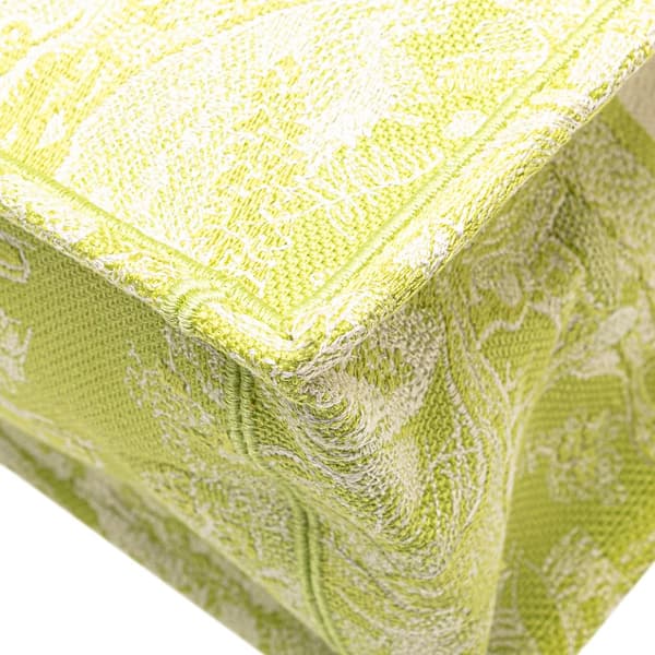 Pre-owned Dior Medium Canvas Embroidered Dioriviera Toile De Jouy Book Tote Green