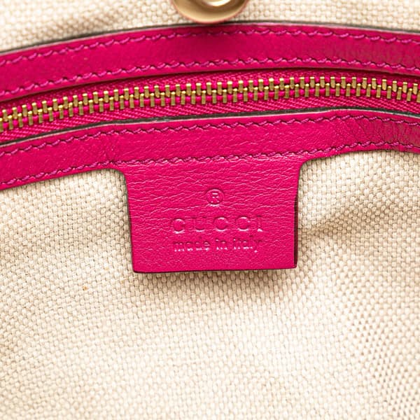 Pre-owned Gucci Medium Patent Soho Chain Tote Pink