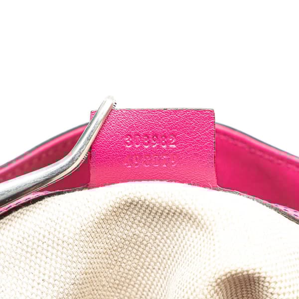 Pre-owned Gucci Medium Patent Soho Chain Tote Pink