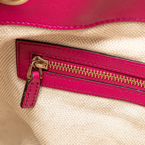 Pre-owned Gucci Medium Patent Soho Chain Tote Pink
