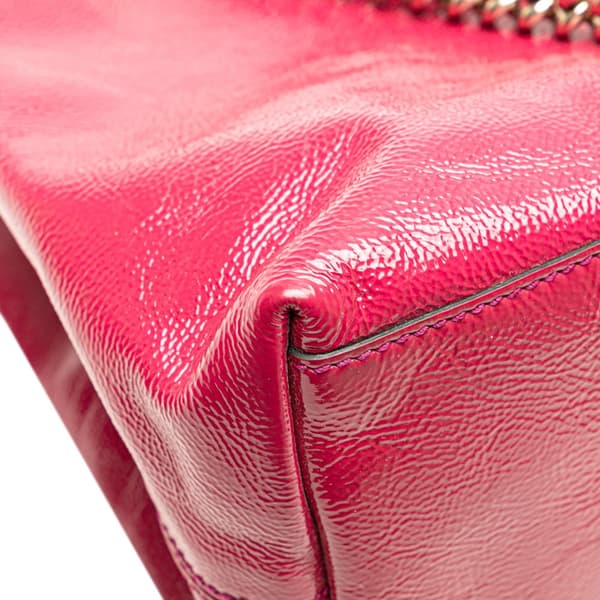 Pre-owned Gucci Medium Patent Soho Chain Tote Pink