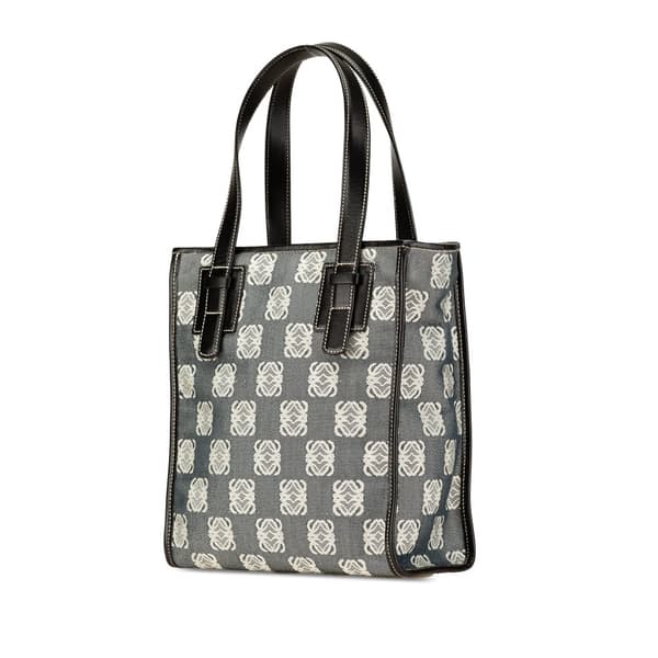 Pre-owned LOEWE Anagram Canvas Tote Gray