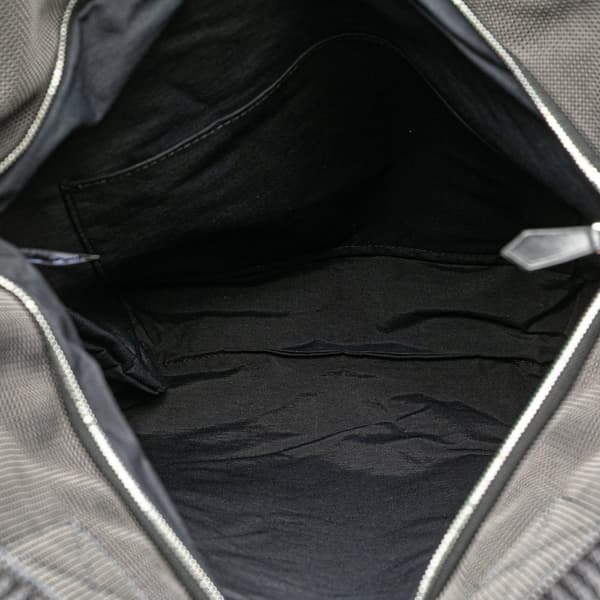 Pre-owned Hermès Toile Herline Cabas Gray