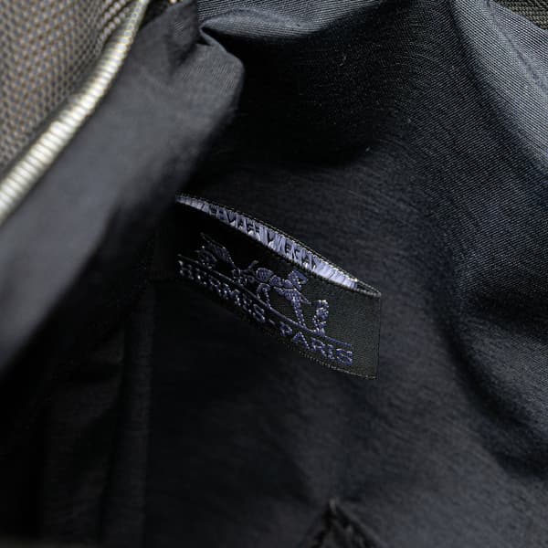 Pre-owned Hermès Toile Herline Cabas Gray