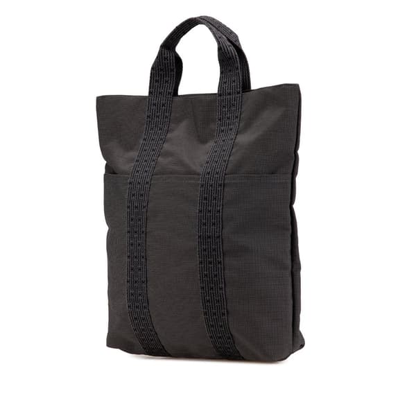 Pre-owned Hermès Toile Herline Cabas Gray