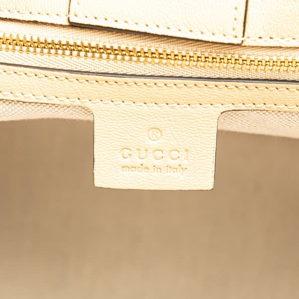 Pre-owned Gucci Medium Leather Horsebit 1955 Tote Brown