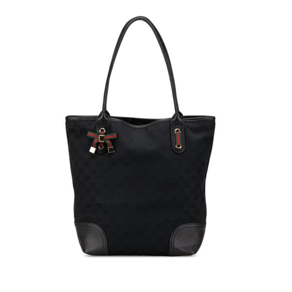 Pre-owned Gucci GG Canvas Princy Tote Black