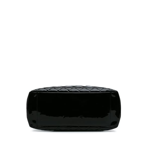 Pre-owned Chanel Patent Grand Shopping Tote Black