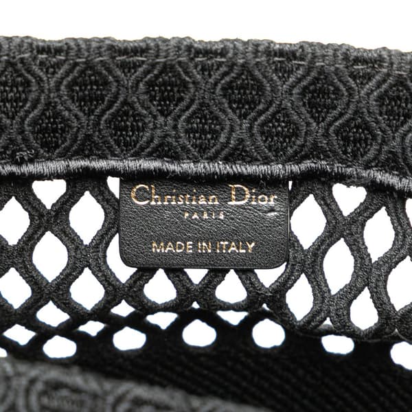 Pre-owned Dior Medium Mesh Embroidered Book Tote Black