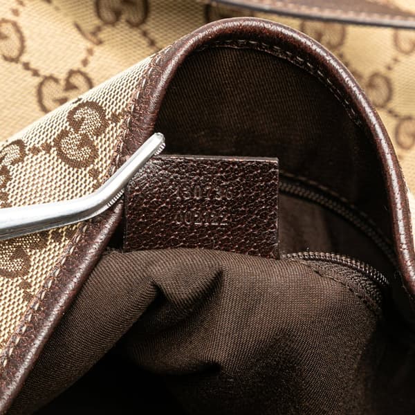 Pre-owned Gucci GG Canvas Abbey D Ring Tote Brown