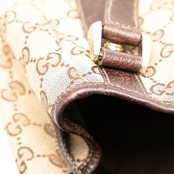 Pre-owned Gucci GG Canvas Abbey D Ring Tote Brown