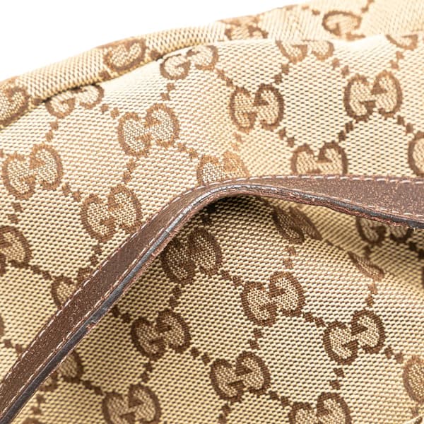 Pre-owned Gucci GG Canvas Abbey D Ring Tote Brown