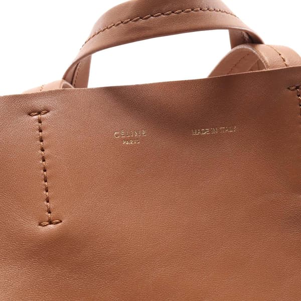 Pre-owned Celine Bicolor Leather Vertical Cabas Tote Brown