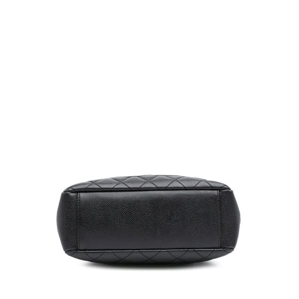 Pre-owned Chanel Caviar Petite Shopping Tote Black