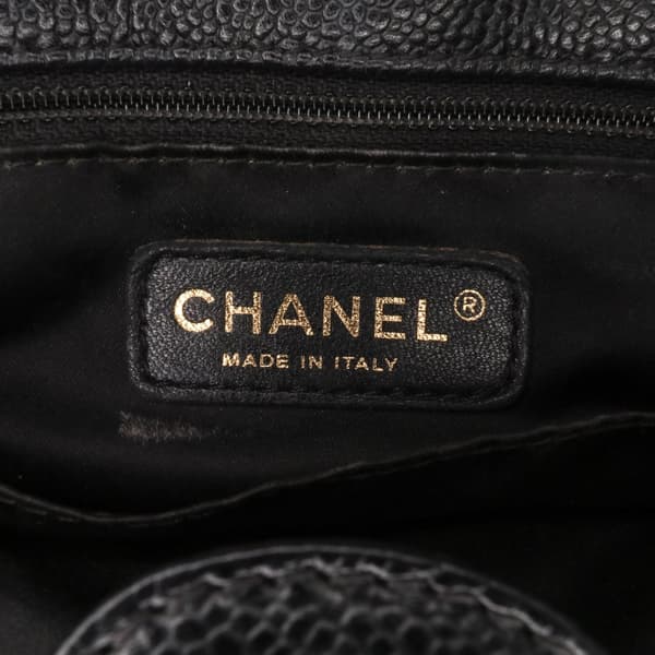 Pre-owned Chanel Caviar Petite Shopping Tote Black