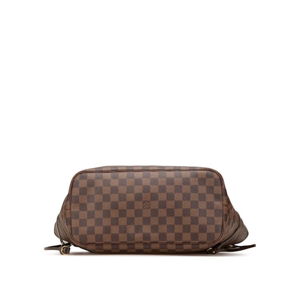 Pre-owned Louis Vuitton Damier Ebene Neverfull MM Brown