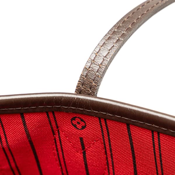 Pre-owned Louis Vuitton Damier Ebene Neverfull MM Brown