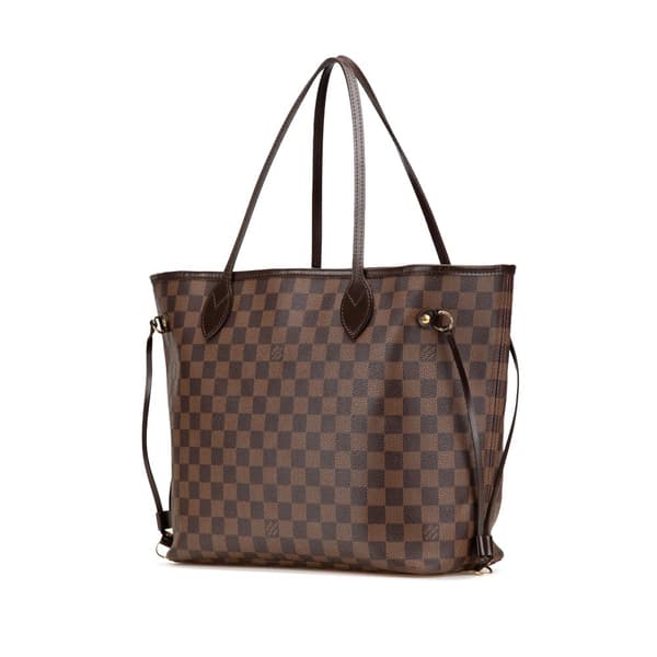 Pre-owned Louis Vuitton Damier Ebene Neverfull MM Brown