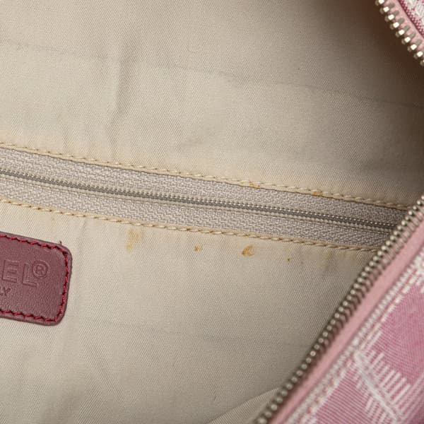 Pre-owned Chanel New Travel Line Nylon Tote Pink