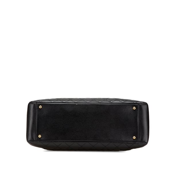 Pre-owned Chanel Caviar Grand Shopping Tote XL Black
