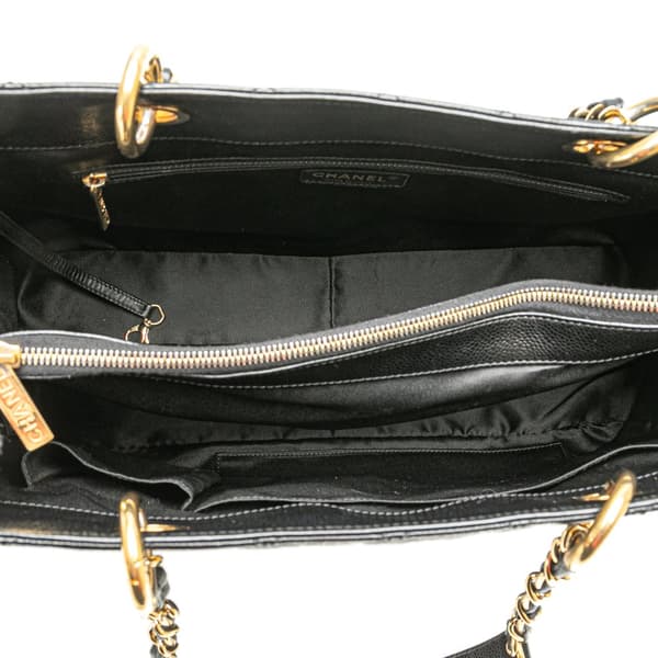 Pre-owned Chanel Caviar Grand Shopping Tote XL Black