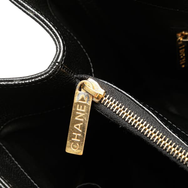 Pre-owned Chanel Caviar Grand Shopping Tote XL Black