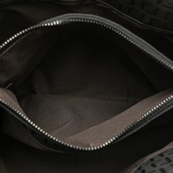 Pre-owned Fendi Small Zucchino Canvas Tote Black