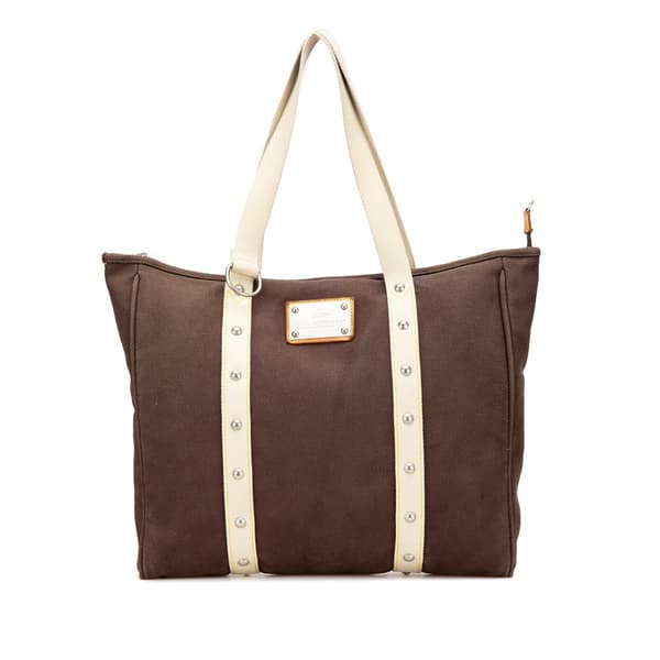 Pre-owned Louis Vuitton Antigua Cabas GM Brown