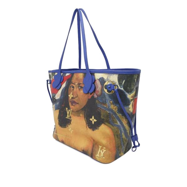 Pre-owned Louis Vuitton Jeff Koons Masters Collection Gauguin Neverfull MM Brown