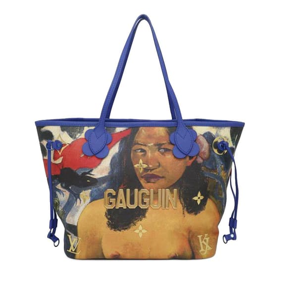 Pre-owned Louis Vuitton Jeff Koons Masters Collection Gauguin Neverfull MM Brown