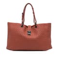 Pikkukuva 1 / 9: Pre-owned Bottega Veneta Large Nappa Intrecciato Capri Tote Red
