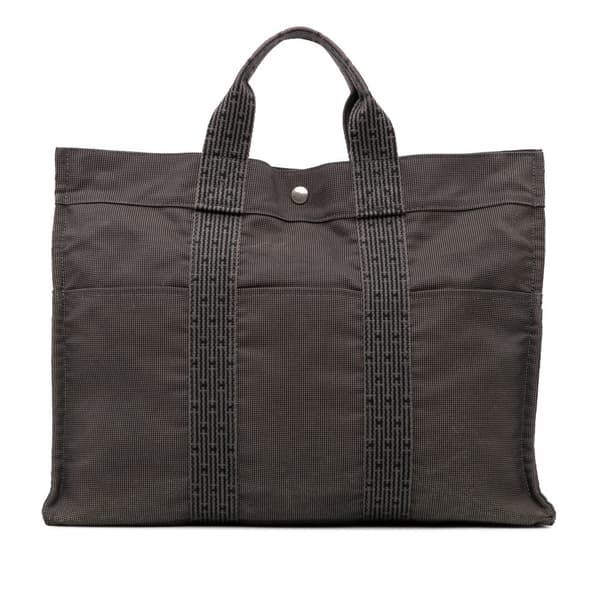 Pre-owned Hermès Toile Herline MM Brown