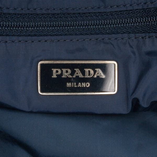 Pre-owned Prada Tessuto Stampato Tote Blue