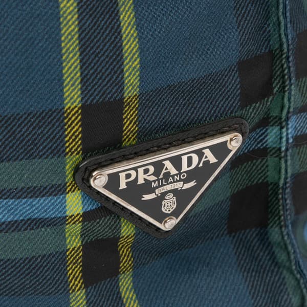 Pre-owned Prada Tessuto Stampato Tote Blue