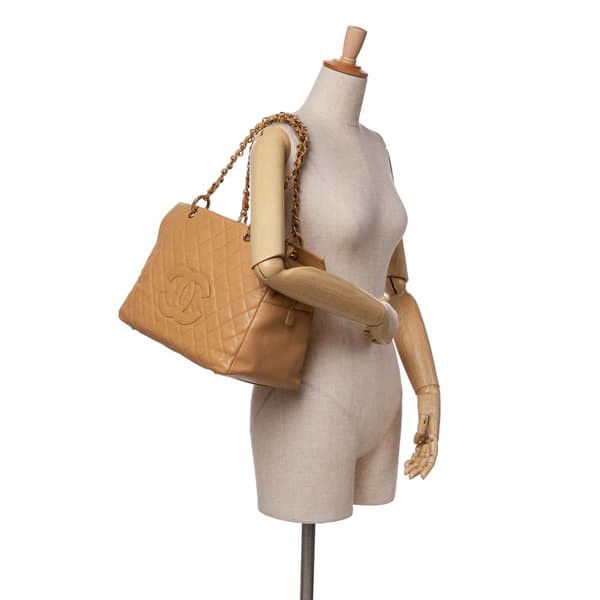 Pre-owned Chanel Grand CC Caviar Timeless Tote Brown