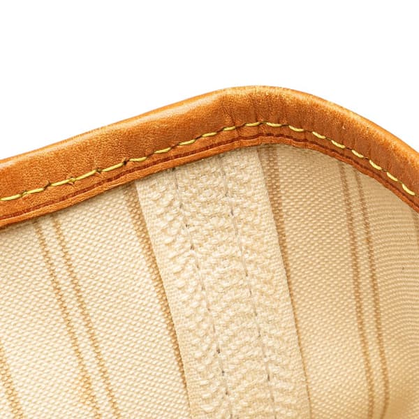 Pre-owned Louis Vuitton Damier Azur Neverfull MM White