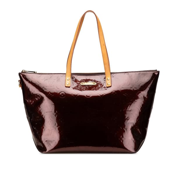 Pre-owned Louis Vuitton Monogram Vernis Bellevue GM Purple