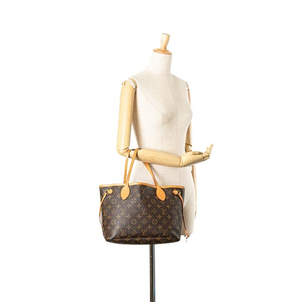 Pre-owned Louis Vuitton Monogram Neverfull PM Brown