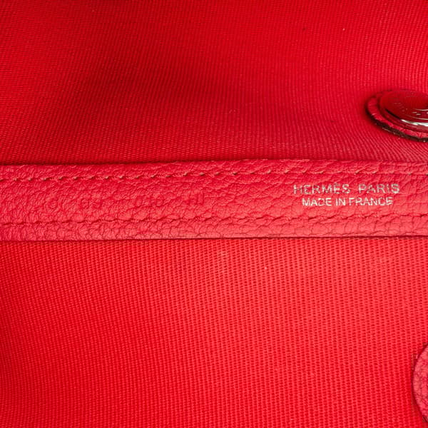Pre-owned Hermès Toile Officier Negonda Garden Party 30 Red