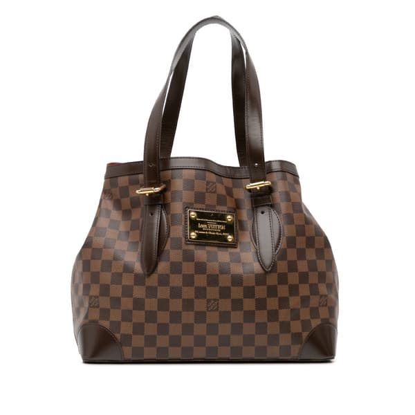 Pre-owned Louis Vuitton Damier Ebene Hampstead MM Brown