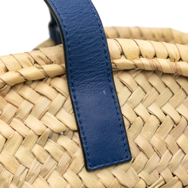 Pre-owned LOEWE Large Raffia Basket Bag Brown