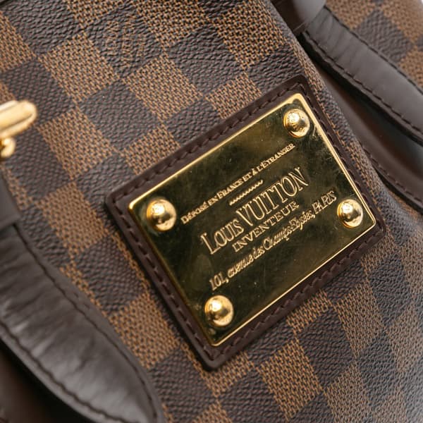Pre-owned Louis Vuitton Damier Ebene Hampstead MM Brown