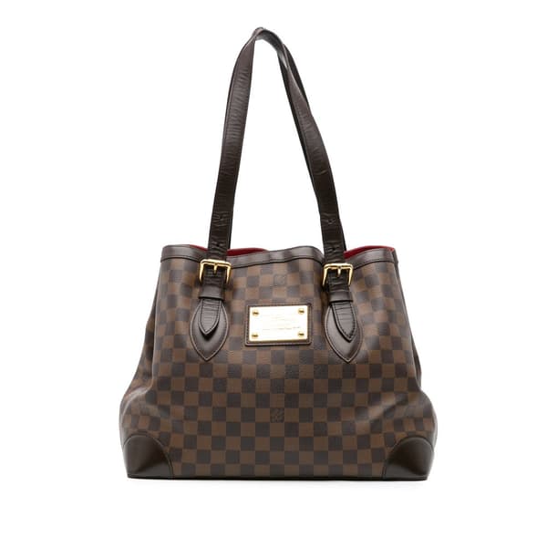Pre-owned Louis Vuitton Damier Ebene Hampstead MM Brown