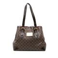 Miniatyrbild 1 av 10: Pre-owned Louis Vuitton Damier Ebene Hampstead MM Brown