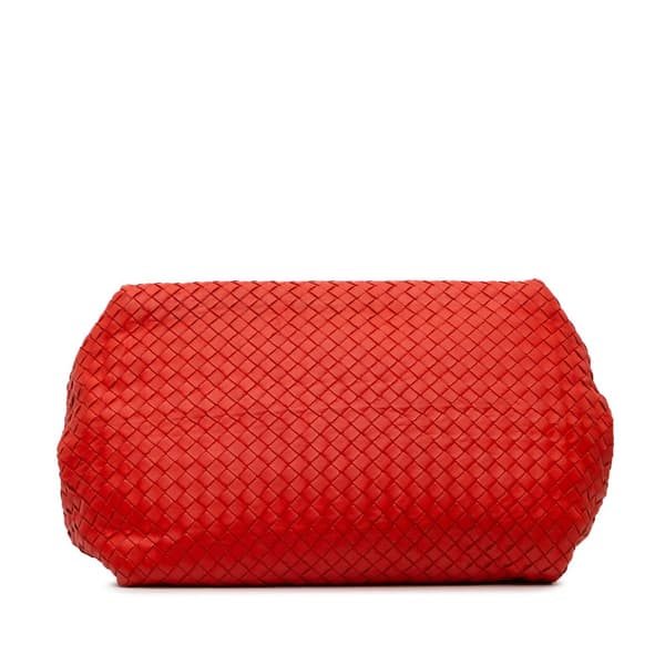 Pre-owned Bottega Veneta Nappa Intrecciato Parachute Tote Red