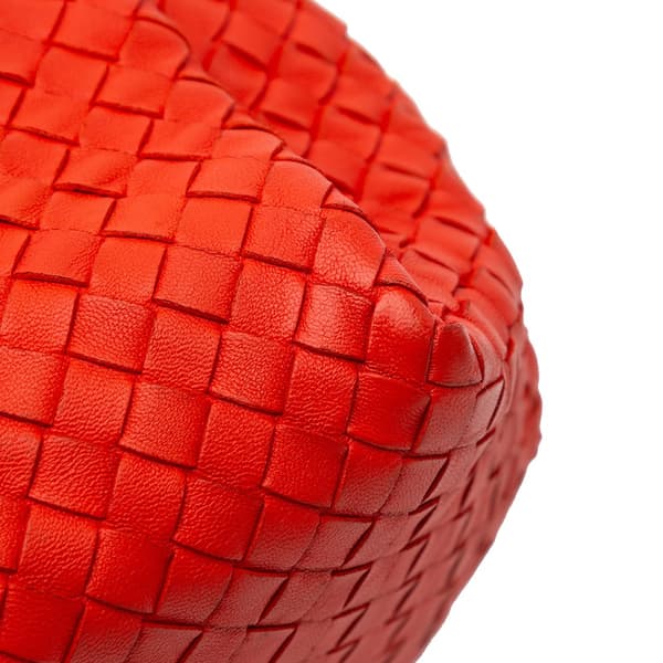 Pre-owned Bottega Veneta Nappa Intrecciato Parachute Tote Red
