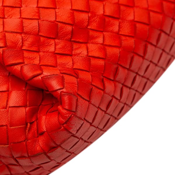 Pre-owned Bottega Veneta Nappa Intrecciato Parachute Tote Red