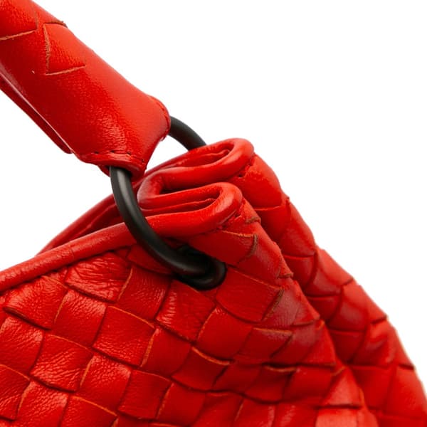 Pre-owned Bottega Veneta Nappa Intrecciato Parachute Tote Red